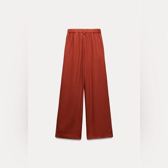 Zara ZW COLLECTION PAJAMA PANTS - Picture 8 of 14